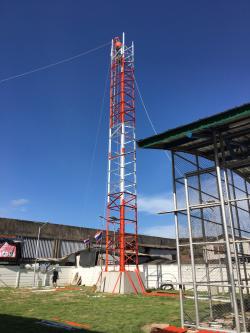 ภาพที่ 2 ติดตั้งเสา Self Support Tower สูง 45 เมตร@อบจ.สมุทรปราการ